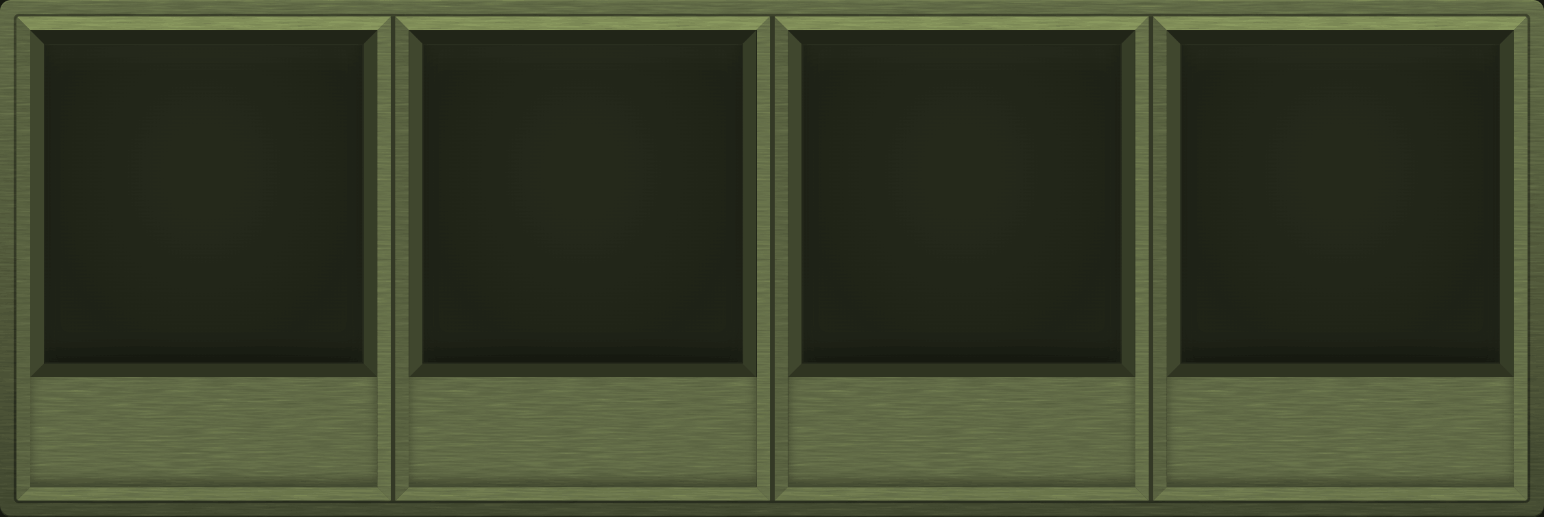 Sun-Faded Olive Display Case (1x4)